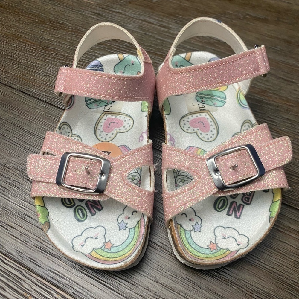Giulia Palai Children’s Pink Glitter Sandal (Toddler/Little Kid) Size: 7 Toddler